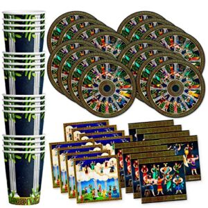 greek mythology birthday party supplies set plates napkins cups tableware kit for 16