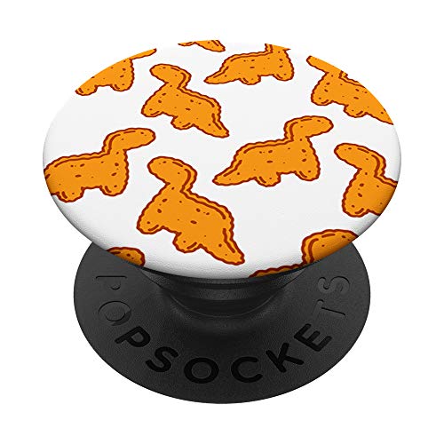 Cute Dino T-Rex Chicken Nugget Pattern Funny Tyrannosaurus PopSockets PopGrip: Swappable Grip for Phones & Tablets