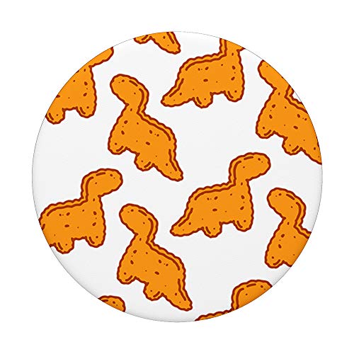 Cute Dino T-Rex Chicken Nugget Pattern Funny Tyrannosaurus PopSockets PopGrip: Swappable Grip for Phones & Tablets