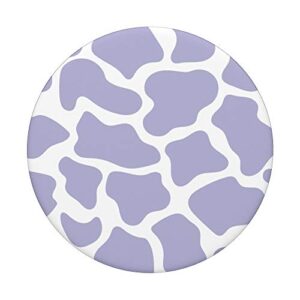Cow Print Pattern in Lilac Pastel Purple Lavender PopSockets Swappable PopGrip