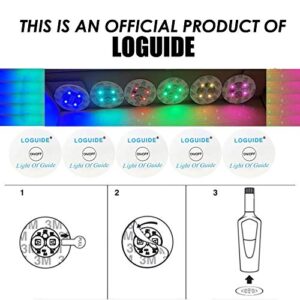 LOGUDIE LED Coaster,12 Pack Light Up Coasters,7Colors RGB LED Bottle Lights,Bottle Glorifier, LED Sticker Coaster Discs Light Up for Drinks,Flash Light Up Cup Coaster Flashing Shots Light (Multicolor)