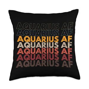 funny aquarius gifts & more aquarius apparel for men and women funny zodiac sign gift throw pillow, 18x18, multicolor