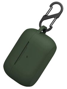 geiomoo compatible with jabra elite 85t silicone carrying case, portable scratch shock resistant cover (emerald green)