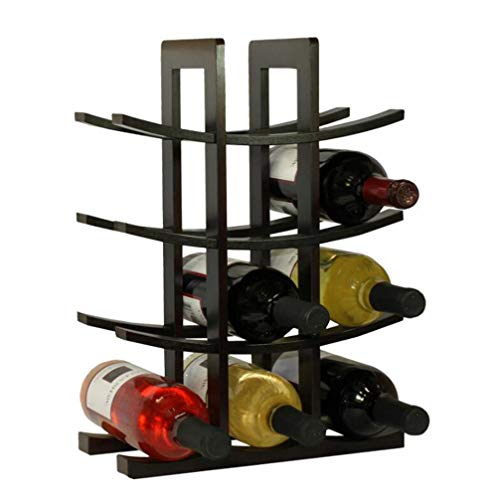 WINOMO Bamboo Wine Rack Wooden Wooden Tiered Wine Rack Free Standing Countertop Wine Storage Shelf Wine Bottle Storage Rack Organizer Holder ( Black )