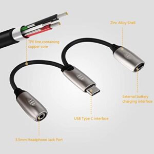 Headphone Adapter for Galaxy S21, USB C to 3.5mm Audio Adapter and Charger with PD 60W Fast Charging Compatible with Samsung S21/S20/Note 20/20Ultra/10+, Google Pixel 5/4/4 XL/3/3 XL