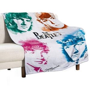 zjlovecpp beatles flannel blanket,soft lightweight throw blanket microfiber cozy warm fuzzy throw blankets for the bed sofa couch 50''×60''