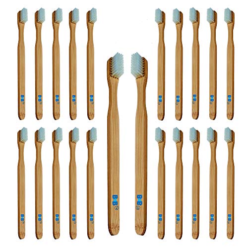 144 Prepasted Bamboo Toothbrushes,Individually Packed All Biodegradable Vegan Eco Friendly Soft Bristles Refreshing Mint Flavors,Great in Home and Fits Compact for Travel ! No Water Needed