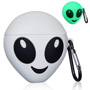 oqplog for airpod pro for airpods pro 2019/pro 2 gen 2022 case 3d cute fun cartoon funny character air pods pro cover for girls women teen boys unique kawaii trendy silicone cases – luminous alien