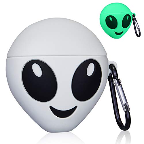 Oqplog for Airpod Pro for AirPods Pro 2019/Pro 2 Gen 2022 Case 3D Cute Fun Cartoon Funny Character Air Pods Pro Cover for Girls Women Teen Boys Unique Kawaii Trendy Silicone Cases – Luminous Alien