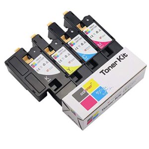 coloner 6027 toner cartridge remanufactured 6022 toner cartridge replacement for xerox phaser 6020/6022 xerox workcentre 6027/6025 laser printer ink (kcmy 4-pack set)