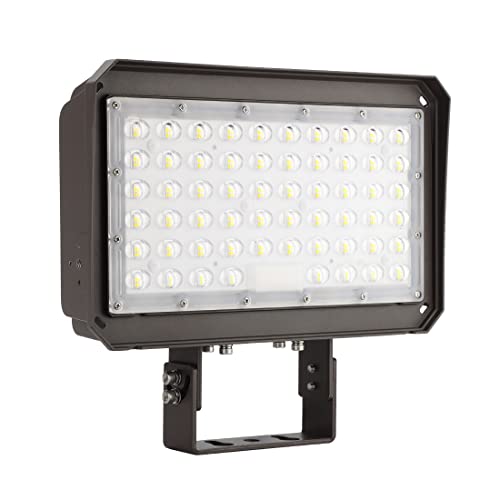 kadision 150W LED Parking Lot Lights Outdoor Area Lights, 19500lm 5000K 100-277V IP65, Adjustable Trunnion Mount LED Flood Light with Photocell, ETL Listed