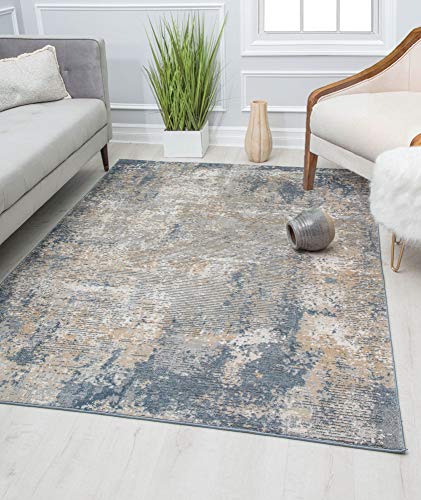 Rugs America Ludlow MD15A Hill Castle Stone Transitional Vintage Area Rug, 2'6" x 4'