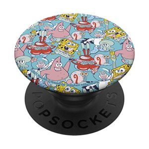 spongebob squarepants group toss up popsockets popgrip: swappable grip for phones & tablets