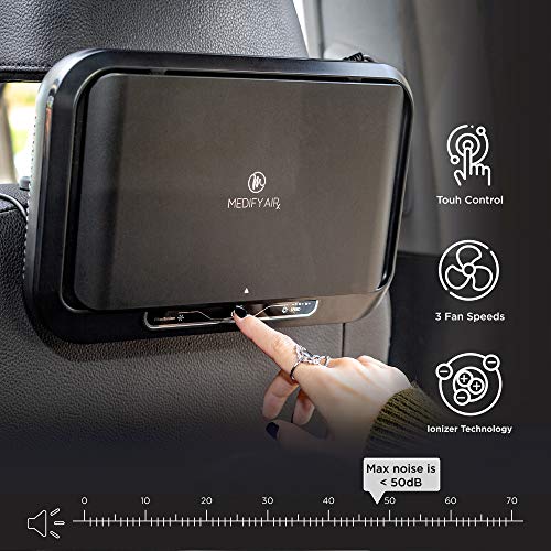 Medify MA-CAR Air Purifier with H13 HEPA filter - a higher grade of HEPA | Car Purifier | 99.9% Removal in a Modern Design | Black