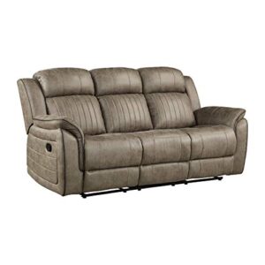 lexicon carter double reclining sofa, sandy brown