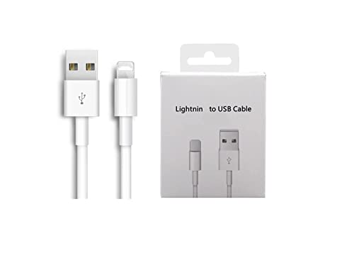 1Pack Apple Original Charger [Apple MFi Certified] Lightning to USB Cable Compatible iPhone Xs Max/Xr/Xs/X/8/7/6s/6plus/5s,iPad Pro/Air/Mini,iPod Touch(White 2M/6.6FT) Original Certified