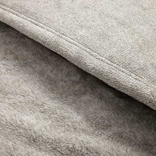 DEMDACO Mom and Me Cuddle Greywash 60 x 70 Fleece Fabric Foot Pocket Throw Blanket