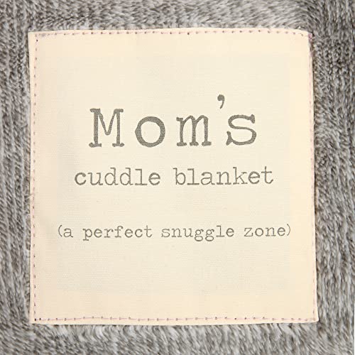 DEMDACO Mom and Me Cuddle Greywash 60 x 70 Fleece Fabric Foot Pocket Throw Blanket