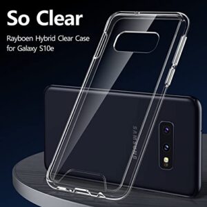 Rayboen Case for Samsung Galaxy S10e, Crystal Clear Shockproof Non-Slip Anti-Yellowing Protective Phone Case, Hard PC Back & Soft TPU Frame Slim Cover for Samsung Galaxy S10 e