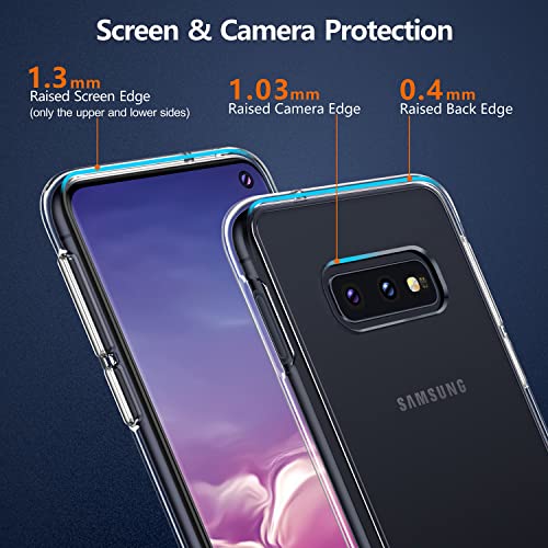 Rayboen Case for Samsung Galaxy S10e, Crystal Clear Shockproof Non-Slip Anti-Yellowing Protective Phone Case, Hard PC Back & Soft TPU Frame Slim Cover for Samsung Galaxy S10 e