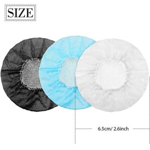 300 Pieces Disposable Headphone Covers Non Woven Sanitary Headphone Ear Covers Black Fabric Headset Covers Ear Pad Covers for Headphones, 11 Cm/ 4.3 Inch (White, Blue, Black, S-6.5 cm)