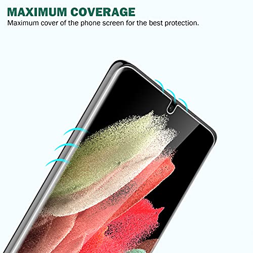 EGV [3 Pack] Compatible for Samsung Galaxy S21 Ultra 6.8-inch, [Not Glass] Flexible Screen protector [Support Fingerprint Unlock] Bubble Free [Easy Installation Tool]