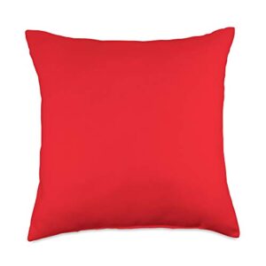 fancy solid color gifts co fire engine red plain solid color simple classic throw pillow, 18x18, multicolor