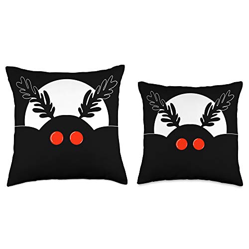 Mothman Gifts Mothman-Cute Cryptid Throw Pillow, 16x16, Multicolor