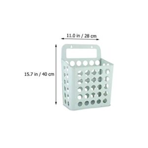 Hemoton 2pcs Hanging Plastic Laundry Basket Foldable Laundry Hamper Bag Collapsible Dirty Clothes Storage Container for College Dorm Bathroom Bedroom Random Color