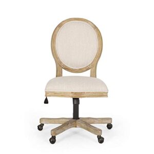 christopher knight home pishkin office chair, beige + natural