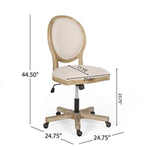 Christopher Knight Home Pishkin Office Chair, Beige + Natural