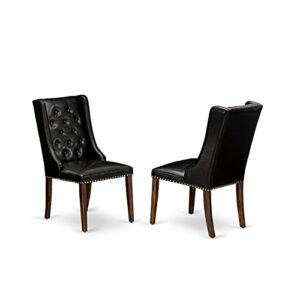 east west furniture dining chairs, set of 2, fop7t49