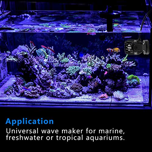 DOMICA Aquarium Wave Maker Power head with Magnet Suction Base and Controller for 10 to 50 Gallon Fresh or Saltwater Tank, Fish Tank Circulation Pump