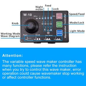 DOMICA Aquarium Wave Maker Power head with Magnet Suction Base and Controller for 10 to 50 Gallon Fresh or Saltwater Tank, Fish Tank Circulation Pump