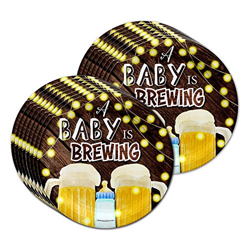 A Baby is Brewing Baby Shower Party Supplies Set Plates Napkins Cups Tableware Kit for 16