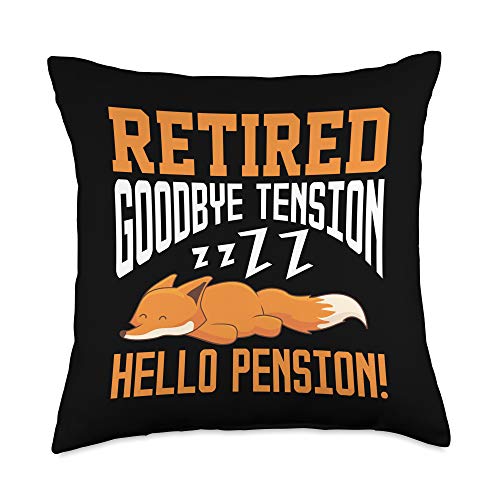 Retired Family Member and Friend Gift Funny Quote Pensioner Lazy Retiring Person Throw Pillow, 18x18, Multicolor