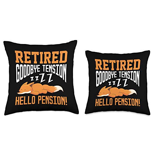 Retired Family Member and Friend Gift Funny Quote Pensioner Lazy Retiring Person Throw Pillow, 18x18, Multicolor