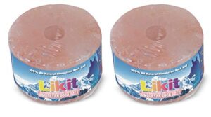 likit himalayan rock salt horse lick treat, 2.2 pounds, for activity toys (2 pack)