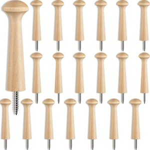 jetec wooden shaker peg wood screw-on shaker pegs 2.9 inch long unfinished wood shaker racks for hanging clothes hats towel and more diy paint color (20 pieces)