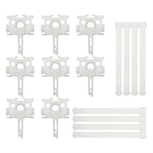 zrm&e 8pcs vertical blinds components bar curtain accessories h hook bracket plastic spacer vertical louver accessories for 3-1/2" or 5" vertical louver assembly