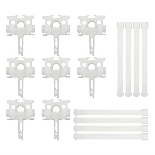 ZRM&E 8pcs Vertical Blinds Components Bar Curtain Accessories H Hook Bracket Plastic Spacer Vertical Louver Accessories for 3-1/2" or 5" Vertical Louver Assembly