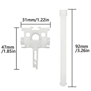 ZRM&E 8pcs Vertical Blinds Components Bar Curtain Accessories H Hook Bracket Plastic Spacer Vertical Louver Accessories for 3-1/2" or 5" Vertical Louver Assembly