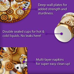 Escape Room Party Supplies Set Plates Napkins Cups Tableware Kit for 16