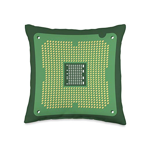 Computer Science Tees Gift Co. CPU, Cute Gift for Nerds & Geek, Processing Unit Throw Pillow, 16x16, Multicolor