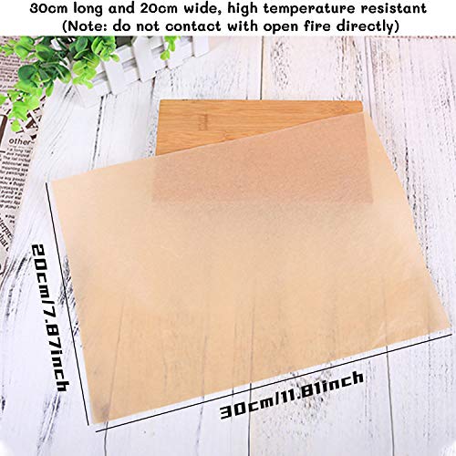 50 Pcs Parchment Paper Sheets,12×8 Inch Non-Stick Unbleached Parchment Paper for Backing,Use for Baking,Grilling,Air Fryer,Steaming Bread,Cup Cake Cookie
