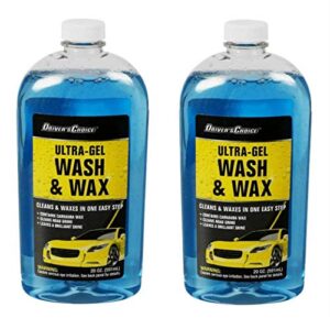 drivers choice ultimate car wash shampoo bodywash and auto wax shine suds easy rinse - 2 pack foam bug tar for car, truck, rv, motorhome, toy hauler, and boat