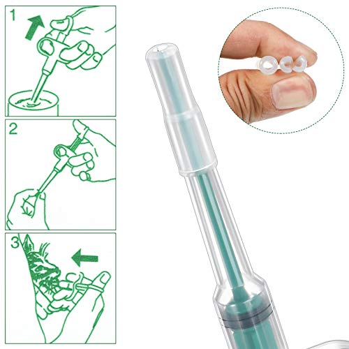 2 Pieces Pet Pill Plunger Popper for Small Cats Dogs Pill Gun Dispenser Shooter Pet Piller Soft Tip Tablet Syringe Pusher Animal Medicine Feeder for Feeding Accessories (Green)