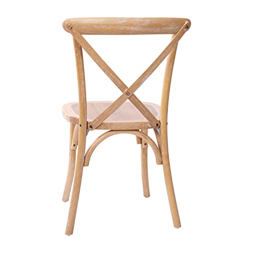 EMMA + OLIVER 2-Pack Driftwood X-Back Chair
