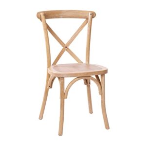 EMMA + OLIVER 2-Pack Driftwood X-Back Chair