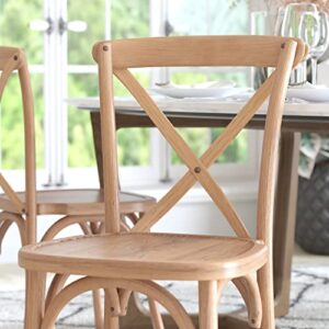 EMMA + OLIVER 2-Pack Driftwood X-Back Chair